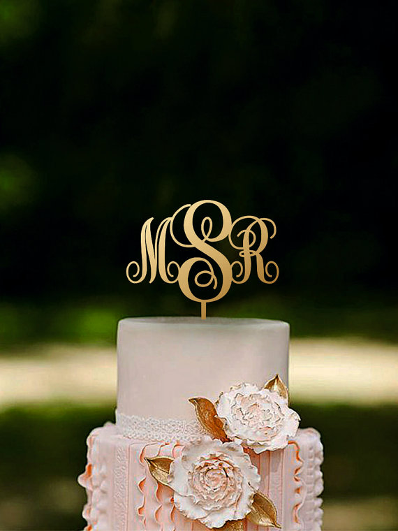 tulsa wedding venues monogram cake topper